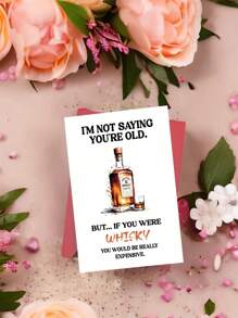 1 pieza Tarjeta de cumpleaños divertida para papá, esposo, hijo, novio - Tarjeta de cumpleaños única para hombre, personalizada, en inglés, para celebrar el 10º, 20º, 30º, 40º, 50º, 60º, 70º u 80º cumpleaños