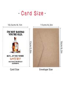 1 pieza Tarjeta de cumpleaños divertida para papá, esposo, hijo, novio - Tarjeta de cumpleaños única para hombre, personalizada, en inglés, para celebrar el 10º, 20º, 30º, 40º, 50º, 60º, 70º u 80º cumpleaños