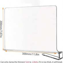 Transparent Acrylic Shelf Dividers Multifunctional Shelf Divider Shelf Divider, Wardrobe Divider For Bedroom, Kitchen,Study Cabinets And Organisation