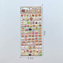 2 件可爱熊汉堡和泡泡贴纸，创意面包贴纸、DIY 工艺品，适用于手机壳、笔记本电脑