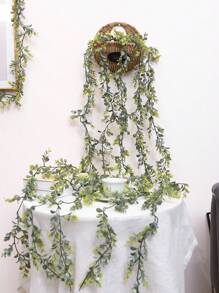 1 件/3 件人造黄杨花环，68.9 英尺绿色藤蔓，假塑料悬挂植物，无需电力，非常适合婚礼、家庭聚会、派对墙壁装饰 - 綠色 - 查看 8