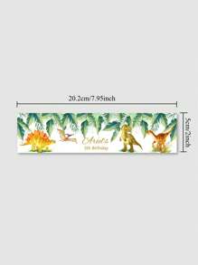 30 etiquetas personalizadas para botellas de agua de cumpleaños con diseño de dinosaurios, pegatinas temáticas de dinosaurios y animales personalizadas para decoraciones de fiesta de baby shower - Multicolor - Ver 3