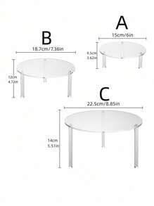 Suporte de Cupcake de Acrílico, Suporte de Exibição de Sobremesa Transparente Redondo para Bolos, Aniversários, Festas de Casamento, Exposição de Pastelaria