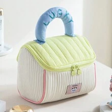 Borsetta per cosmetici a forma di casa, con grande capacità per prodotti per la cura della pelle, borsa da viaggio portatile per articoli da toilette, borsa organizer per articoli da toilette