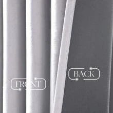 2 Panels Velvet Curtains OliveGreen Beige Luxury Rod Pocket Thermal Insulated Window Blackout Curtain, Room Darkening Drapes For Living Dining Room Bedroom Winter Christmas Decoration Curtains Machine Washable - 灰白 - 查看 3