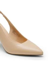 Women's Pointed Toe Slingback Stiletto Heel Pumps Slip-On Closed Toe Dress Bridal Elegant Wedding Sexy Party Shoes - 杏色 - 查看 6