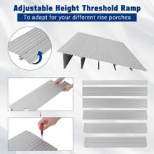 CuisinSmart Threshold Ramp With 700 LB Capacity For Wheelchairs,Aluminum Alloy Entry Ramp For Home Doorways - 1" Rise - View 6