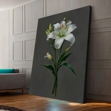 Framed Tulip Green Flowers Poster Wall Art, Abstract Floral Picture With Print, Flower Wall Art, Botanical Art Prints, Botanical Wall Decor - Framed - View 4