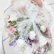 1 Roll Floral Wrapping Net Paper, Snowflake Dotted Tulle Flower Bouquet Gift Wrapping Paper, Craft Net Paper, Suitable For Flower Arrangement, Wedding, Mother's Day, Valentine's Day And Other Occasions - Multicolor - View 10