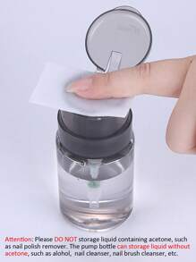 100ml Empty Black Clear Pump Dispenser Nail Polish Remover Pump Bottle Empty Alcohol Storage Dispenser Travel One-Touch Pump Bottle Dispenser Manicure Tools For Nail Polish & Makeup Remover