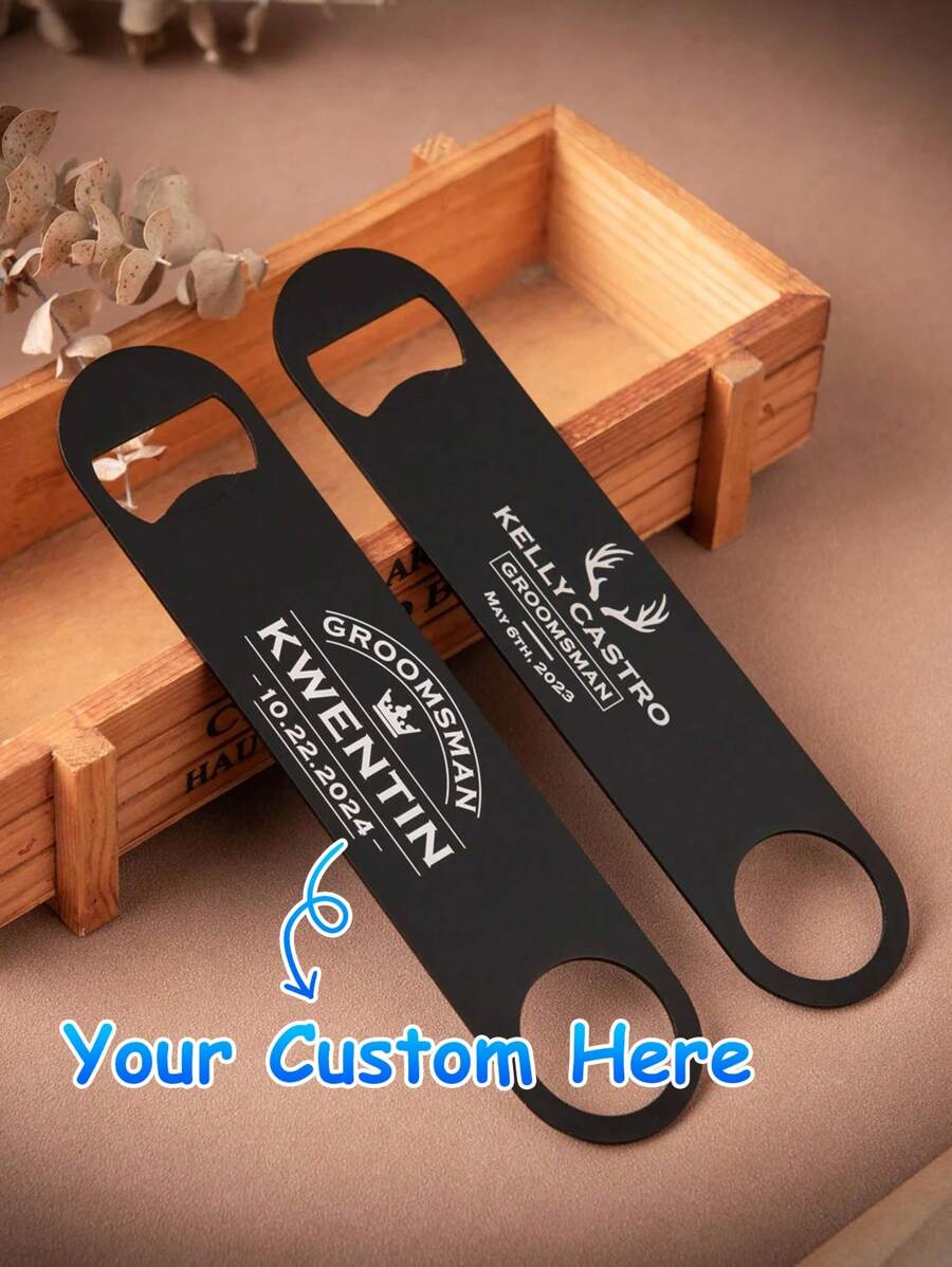 Personalized Beer Bottle Opener, Personalized Groomsmen Gifts, Bachelor Party Favor, Best Man Gift, Fathers Day Gift, Bar-Tending Gifts, Wedding Favors - Multicolor - View 1