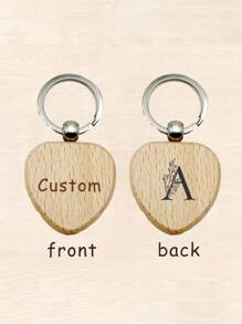1/3/5 portachiavi in legno personalizzati, 26 lettere, fiori e logo personalizzati, accessori fai-da-te per ciondoli, borse, portafogli, cellulari, regali per animali domestici, uomini, donne, bambini, zaini, regali di San Valentino, Festa del papà, inizio scuola e altre occasioni speciali. Disponibili in incisione, paillettes, acciaio inossidabile, vintage, casual, unisex, hipster, Old Money, stile unico, personalizzato, idea regalo perfetta per lui, idea regalo perfetta per lei, fidanzato, fidanzata, famiglia, amici, nonni, bambini, anniversario, compleanno, matrimonio, laurea, regalo di inaugurazione casa
