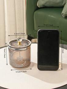 1pc Star, Moon, Lantern Plastic Home Decor Storage Jar Canister For Kitchen, Living Room, Dining Room Use, Suitable For Grains, Dried Fruits, Candy, Cookies, Bread, Wedding, Party, Gift, Birthday