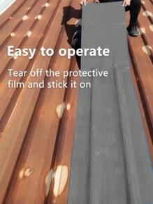 2m Long Waterproof Tape/Sealant Tape With Waterproofing, Anti-Rust Renovation, Anti-Corrosion Functions, Suitable For Corrugated Roofing, Metal Roofing, Containers, Self-Adhesive, Can Be Cut, Peel Off Protective Film And Apply Easily, Simple To Use