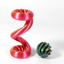 1 pieza Juguete de descompresión de espiral impreso en 3D, decoración de degradado de color, decoración de rotación de varios ángulos, adecuado para escritorio de oficina, alivio del estrés, decoración de escritorio, decoración del hogar, regalo pequeño y hermoso, regalo de cumpleaños, regalo del Día de San Valentín