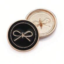 10 Peças Botões de Metal de Alta Qualidade com Laço, Botões Decorativos Versáteis para Jaquetas, Blusas, Vestidos, Suéteres de Mulheres, Aprimorando o Estilo Geral da Roupa com Detalhes Requintados