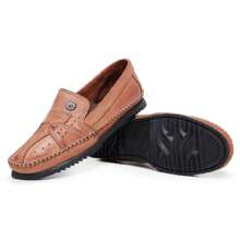 Men's Genuine Leather Moccasins For Everyday Use - 106 哈瓦那 - 查看 3