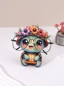 1 件创意眼镜收纳架，手工眼镜展示架，可爱动物设计眼镜收纳架，可拆卸桌面梳妆眼镜架，适用于家庭办公室、桌面