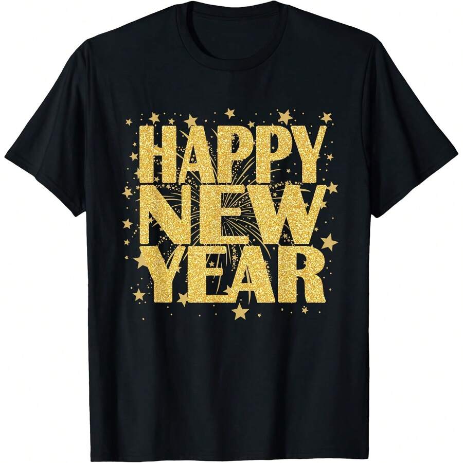 Happy New Year 2025 New Years Eve Party Countdown Fireworks T-Shirt
