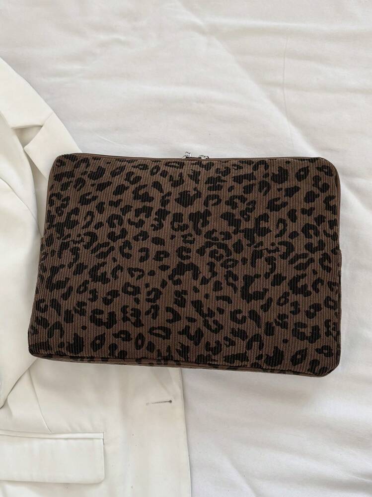 Funda de transporte de lujo de color liso y sencillo para libreta, tableta y computadora portátil - Café integral - Añade 1