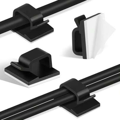 100pcs Cable Clips Plastic Fixed Cable Buckle Wire And Cable Fixed Cable Clips To Organize And Store Cable Clips For Office And Home Use