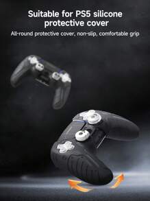 1 个黑色/紫色/粉色硅胶保护壳兼容 控制器，防滑、防汗、防尘、防刮，拇指握把盖兼容 控制器，游戏控制器配件，为玩家带来更好的游戏体验