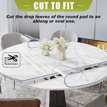 0.25mm Thick Transparent PVC Round Tablecloth, Waterproof, Scratch-Resistant, Heat-Resistant Table Cover, Protective Film For Home, Hotel, Dining Table, Coffee Table