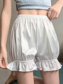 Womens Lolita Bloomers Ruffle Pumpkin Pants Bottom Shorts