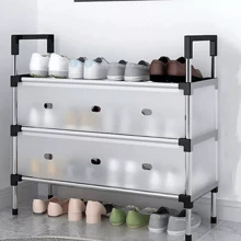 4/5/6/7 Tier Cabinet Storage Organiser Shoe Rack Stand Holder W Dust-Proof Cover