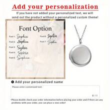 1PC Personalized Image Locket Necklace, Custom Engraved Locket Necklace For Women, Pictures Polished Lockets Necklaces, Personalized Necklace, Memorial Jewelry,Mother's Day Gifts For Mom Grandma, Anniversary Gifts For Wife Girlfriend, Bridesmaid Proposal Gifts, Birthday Gifts For Women Girls, Valentine's Day Gifts For Her - Multicolor - View 9