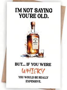 1 pieza Tarjeta de cumpleaños divertida para papá, esposo, hijo, novio - Tarjeta de cumpleaños única para hombre, personalizada, en inglés, para celebrar el 10º, 20º, 30º, 40º, 50º, 60º, 70º u 80º cumpleaños