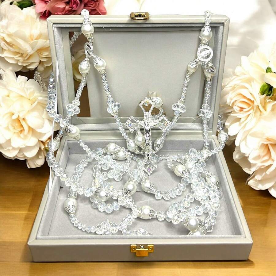 Wedding Bow Cufflink Marriage With Case Included 100% Fine Imported Crystal Guaranteed - 8號灰盒 - 查看 1