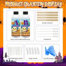 250ml/500ml Epoxy Resin AB Glue Kit: 1:1 Ratio, Curing Time 12-24 Hours, Crystal Clear Surface, Suitable For DIY Art, Christmas, Holiday, Jewelry Making - Epoxy Resin - View 6