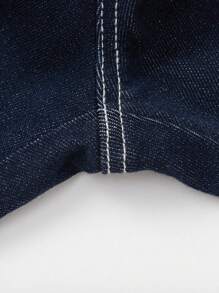 Balabala Boys' Denim Cargo Pants, Casual Spring Long Trousers - Denim Dark Blue - View 5