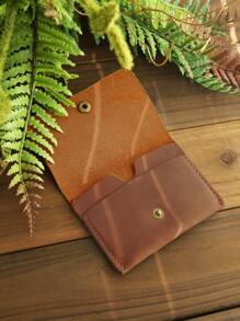 定制姓名真皮卡包 个性化简约皮革卡包 字母复古皮革钱包 定制卡包 真皮钱夹 姓名硬币包 父亲节礼物，女士钱包和包包 - 彩色 - 查看 6