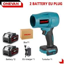ONEVAN Souffleur Turbo électrique, ventilateur à Jet sans balais, ensemble d'outils de soufflage de poussière portatif pour sèche-voiture violent 200 M/S, 1500 W