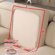 1 pezzo Copripoltrona in velluto jacquard antiscivolo per tutte le stagioni, morbido e delicato sulla pelle, resistente ai peli degli animali domestici, con elastico, adatto per divani ad angolo e da 1/2/3/4 posti (venduto singolarmente) - Cachi - Visualizzare 15