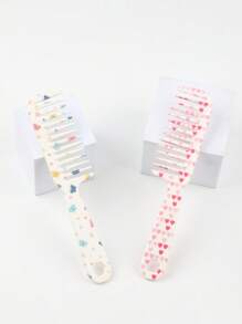1pc Cute And Well Behaved Hair Comb, Long Comb, Fashionable Anti-Static Large Massage Comb - Multicolor - View 2