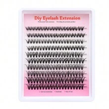 200 pestañas en racimos individuales de 30P, 40P, 50P, 60P, cruradas y suaves para extensión de pestañas DIY, uso diario, banda delgada y pestañas postizas naturales