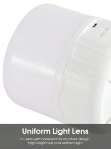 Bộ 1/2 bóng đèn LED sạc USB, đèn cầm tay, 3 mức độ sáng, ánh sáng lạnh/ấm, nhiều chế độ chiếu sáng, thích hợp sử dụng trong nhà, hoạt động ngoài trời, trường hợp mất điện khẩn cấp, chợ đêm, chiếu sáng ngoài trời, cắm trại (Đường kính bóng đèn: 5cm-500mAh, 9.5cm-1200mAh) - trắng - Xem 7