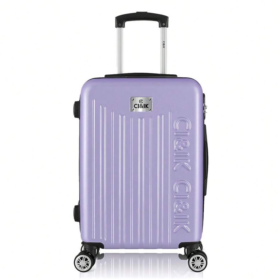 20-Inch Hard-Shell Carry-On Luggage, Carry-On Suitcase With 4 Wheels And Built-In Lock, Variety Of Colors - Purple - View 1