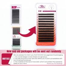 FADVAN FADVAN L/LU Curl 3D/4D/5D W Lashes 0.07 W Shape Eyelash Extensions 8-14mm Fox Eyes Natural Soft Professional Lash 12 Rows, Lash Tech Supplies