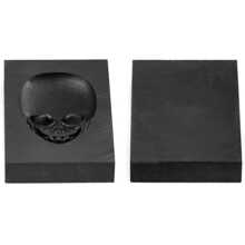1pc High Density Skull Shaped Graphite Casting Mold, Suitable For Gold And Silver - Complex Design, Metal Tool For Smooth Casting, Perfect For DIY Jewelry And Decor, Casting Tool, Skull Shaped - Black - View 2