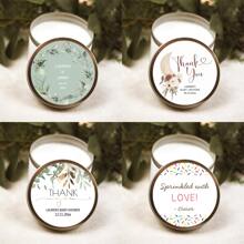 48/96pcs Customizable Party Favor Tags - Sprinkled With Love Design, Paper Thank You Stickers For All Celebrations - Multicolor - View 1