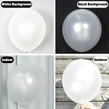 5 Inch, 10 Inch, 12 Inch, And 18 Inch Pearl White Balloons, Matte White Balloons, Round Pearl White Latex Balloons, Retro Color Balloons Suitable For Weddings, Birthdays, Christmas Anniversaries, Background White Themed Parties, Arched Decorations