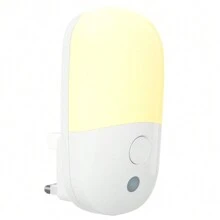Night Light Plug In Wall,Aotomatic Night Light With Dusk To Dawn Sensor,2700K Warm White Light,ABS Three-Level Adjustable Light Control,LED Night Light For Hallway,Bathroom(Note: This Night Light AOTO Function Will Only Illuminate When Ambient Light Is Sufficiently Dim.) - UK Plug(220-240V) - View 15