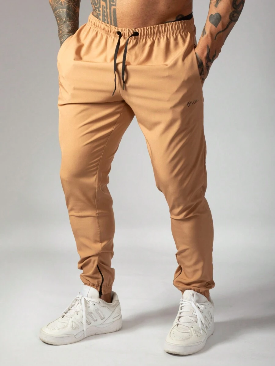Calça jogger tactel com elastano e ziper na barra