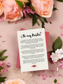 Tarjeta de felicitación de cumpleaños de alta calidad - 1 pieza con mensaje conmovedor para el/la mejor amigo(a) - con sobre, poesía reflexiva y diseño de amor con alas