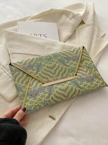 Bolsa envelope com padrão de nuvem minimalista portátil para transporte diário