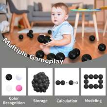 100 Ball Pit Balls For Toddlers, Phthalate Free Plastic Balls, Crush Proof 2.16" Colorful Balls For Ball Pit Play Toys For Kids With Storage Bag